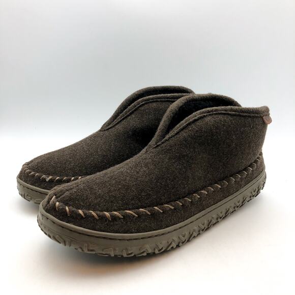 Dockers Mens Rugged Wool Slip-On Slipper Boots US 8 EU 35.5 Taupe Round Toe NIB - Picture 4 of 12